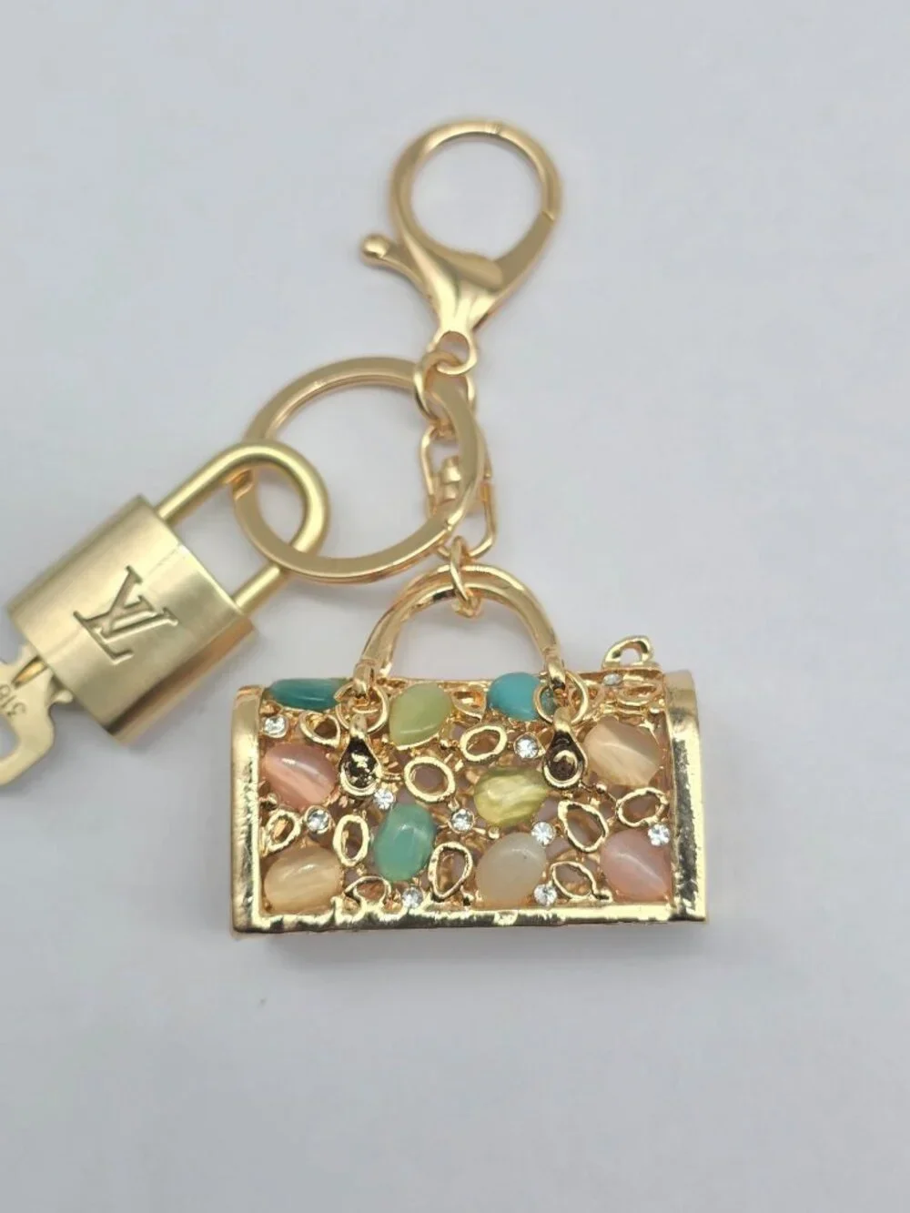 Authentic Louis Vuitton Gold Lock 🔒 Unbranded Keychain Bag Charm LV